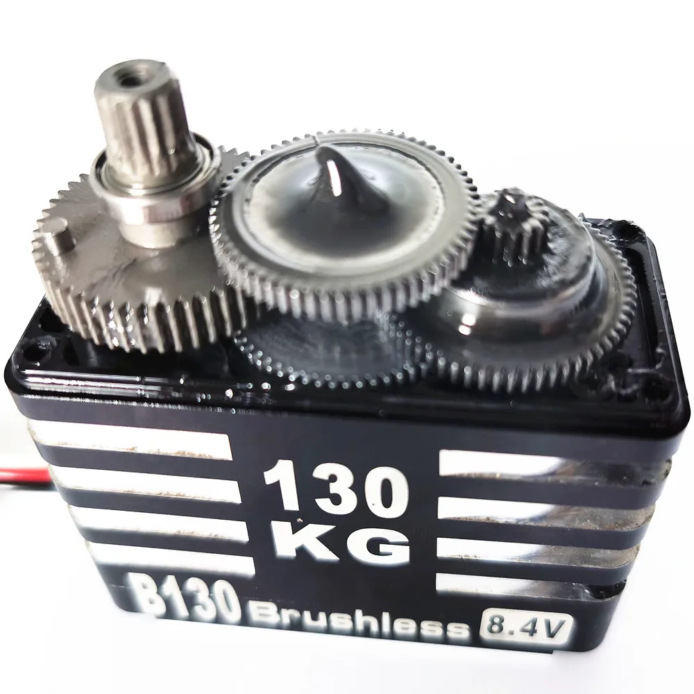 
JX B130 High Voltage 130kg torque brushless servo 
