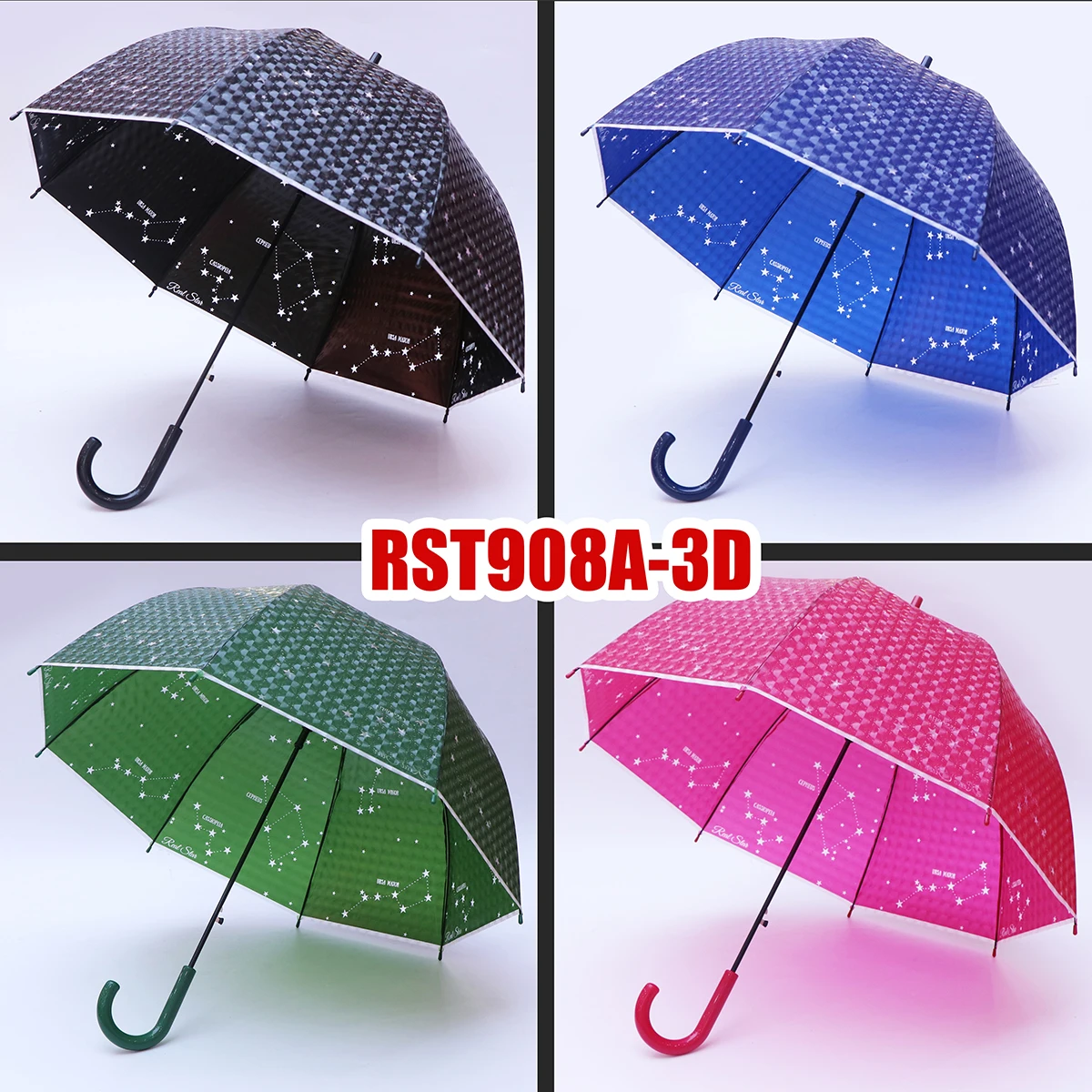 Прозрачный зонт RST real star POE/EVA /PVC/пластиковый прозрачный в полоску небольшой минимальный заказ бесплатный образец