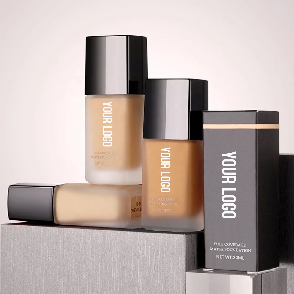 Wholesale High Quality Cosmetics Private Label Matte Concealer Foundation Makeup Long Wear Skin Tint Full Coverage Foundation