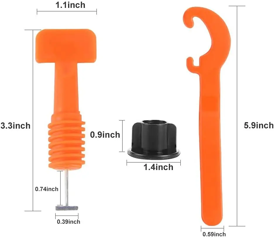 Tile Leveling System Kit, Tile Leveler Spacers Replaceable Steel Pins Ceramic Tile Installation Tool for Walls Flooring