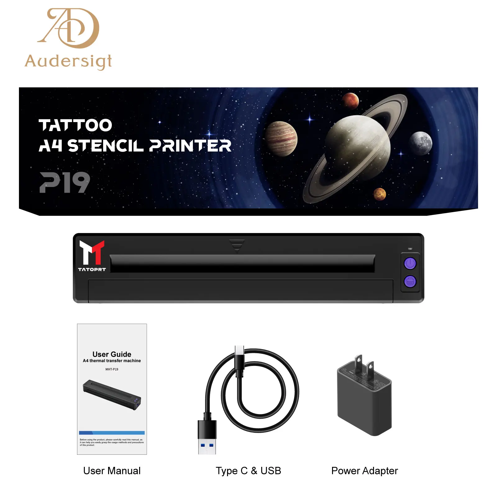 Kissure 2024 Mini Tattoo Printer Thermal Pattern Machine Bluetooth Wireless Printer 2500mAh Rechargeable stencil equipment