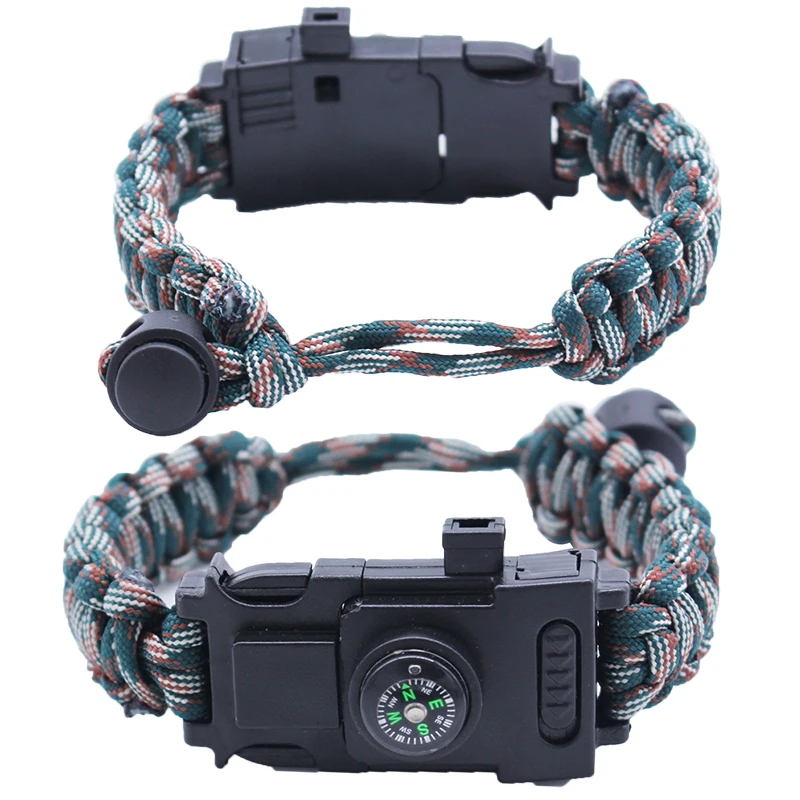 
Manufacturer OEM Adjustable LED Paracord Survival Bracelet Logo 