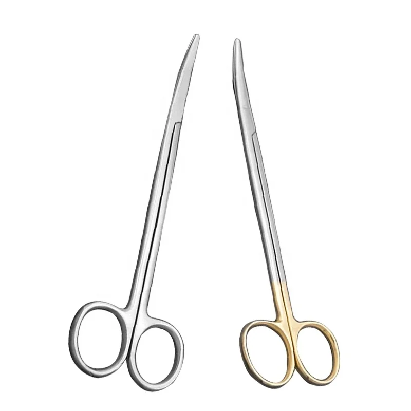 Gold Handle Stainless Steel Straight Cutting Tonsil Non-damaged Vocal Cord Cutter Scissors 14/16/18/20/22cm Medical Instruments