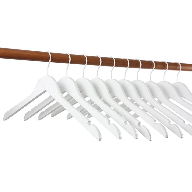 Personalized White Wooden hanger for garment