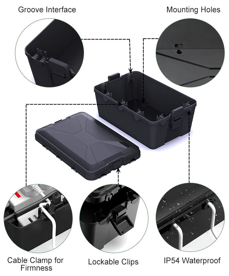 Wall Mount Outdoor Plastic Enclosures IP54 PP Waterproof Electrical Junction Box Electrical Project Box