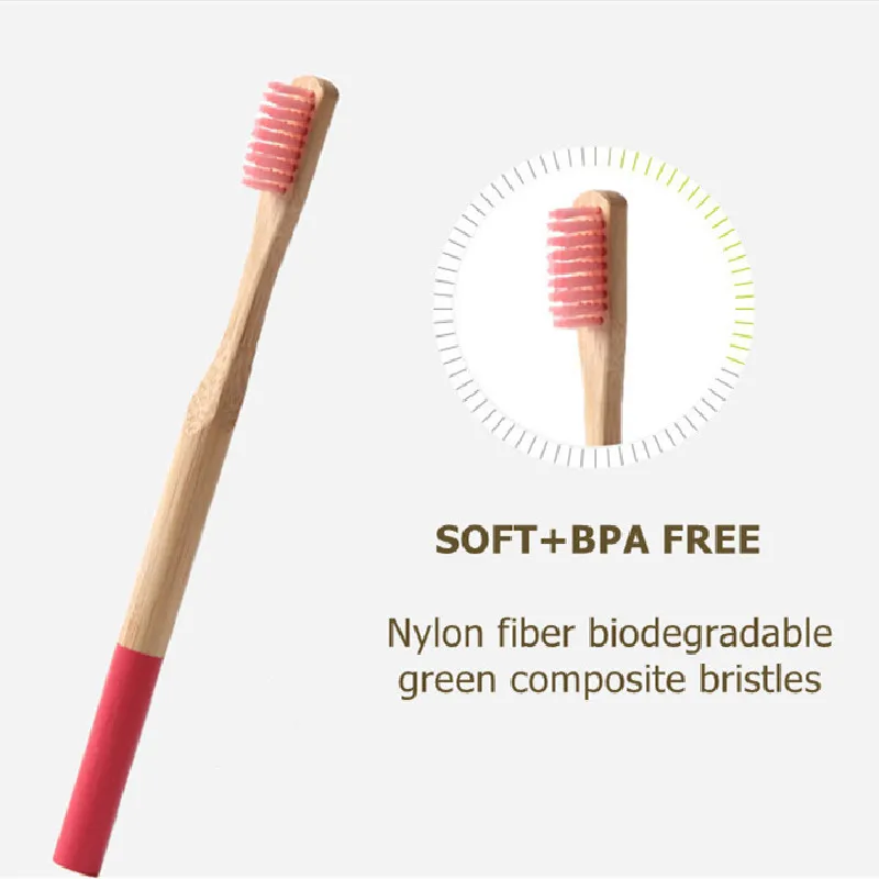 AIWO Free Sample Custom Wholesale Biodegradable Eco Friendly Soft Bamboo ToothBrush
