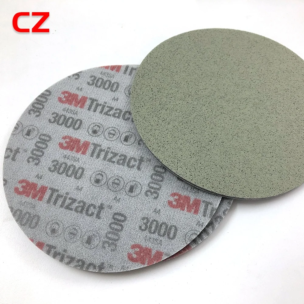 3 м 02085 Trizact 6-дюймовый 152 мм пирамиды красоты сухой скраб диск обратно ворс наждачные круги наждачной бумагой 3M Hookit пенные