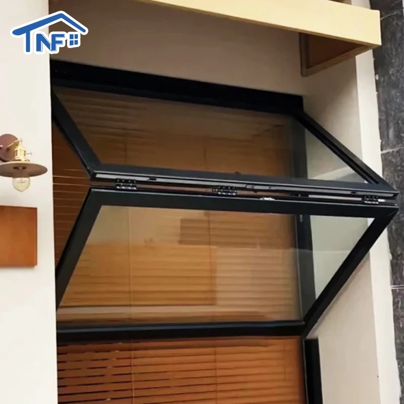 NF Vertical Folding Window Aluminium Bi Fold Window Fold Up Glass Windows