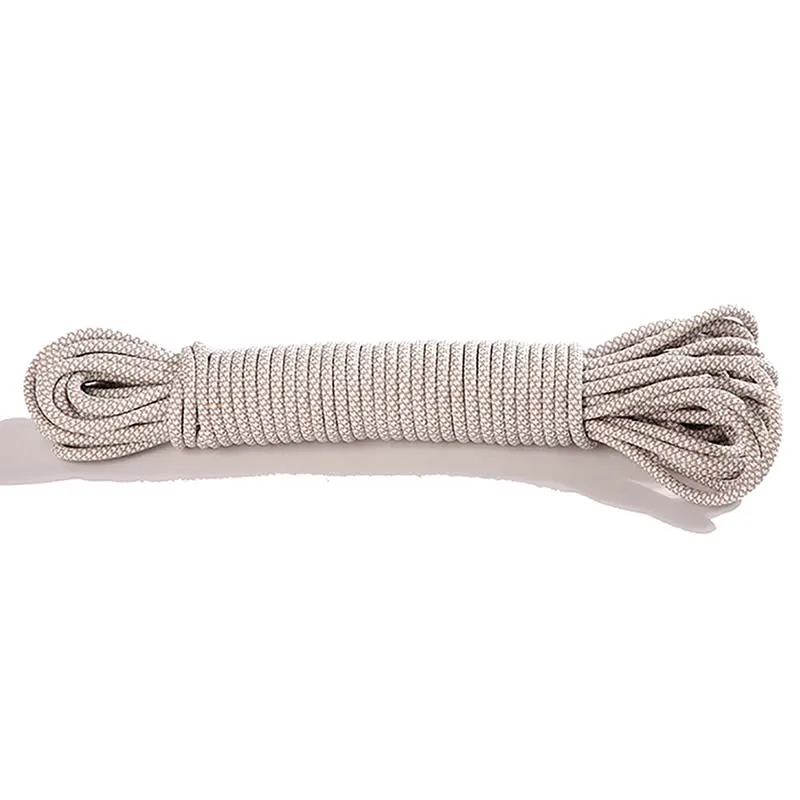 4 mm Polyester Rope Solid Braided Polyester Cord High UV Abrasion Resistance Industrial Grade Line for Sailing