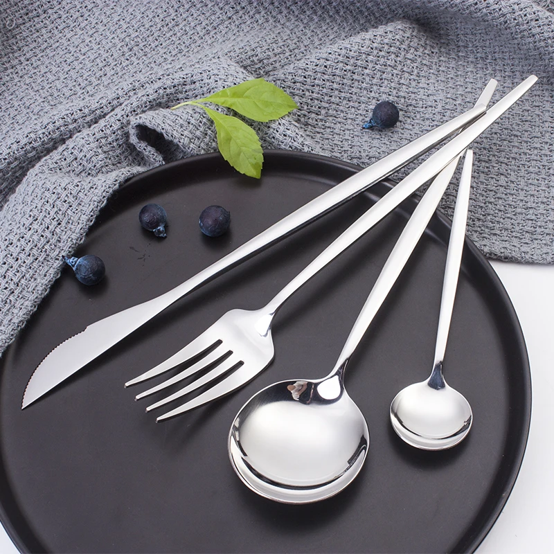 High quality  cheap price metal fork and spoon set stainless steel silverware set cutlery set