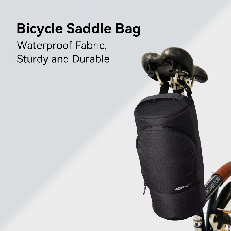 Custom 5.5L Polyester Travel Waterproof Touring Cycling Small Outdoor Bicycle Cycle Pouch Mountain Rear Bike Saddle Bag