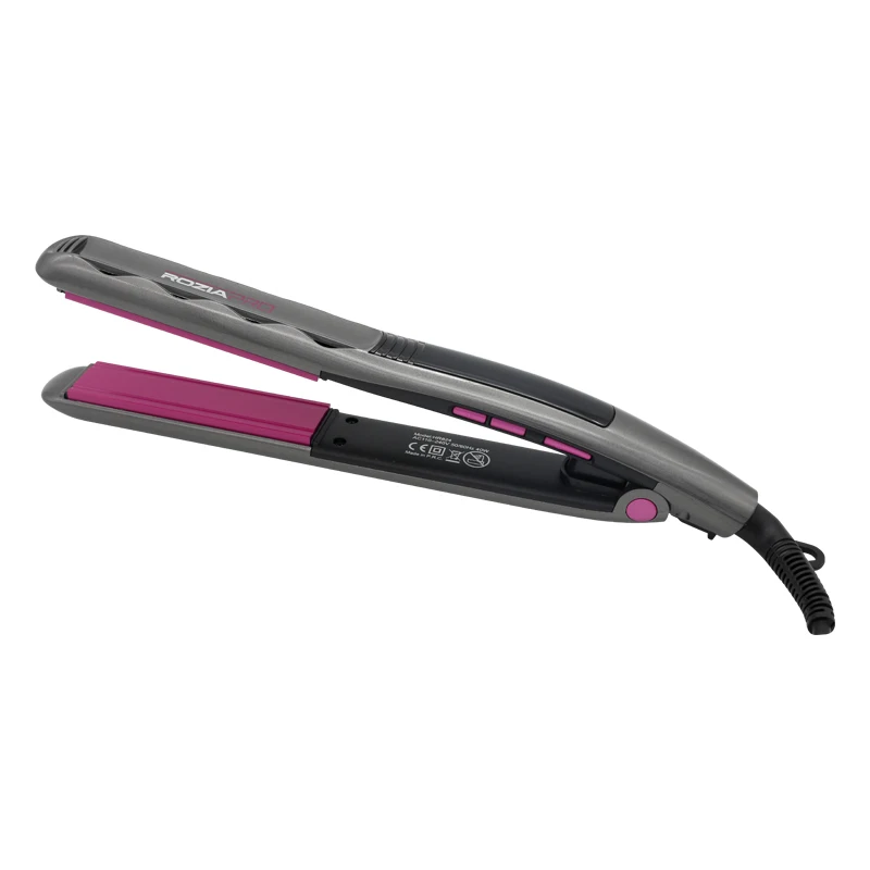 Rozia Flat Iron Rebonding Straightener Brush  Mini  Hot Comb Styling Machine  Hair Straightener Comb Brush  Flat Iron