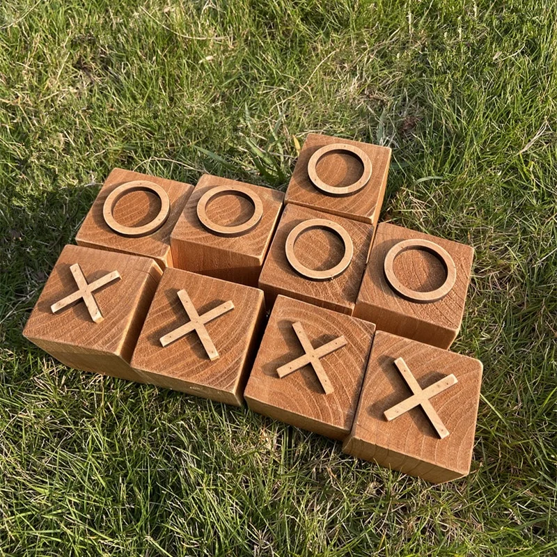 
Deluxe Outdoor Indoor Wooden Giant Tic Tac Toe Noughts and Crosses Board Game 