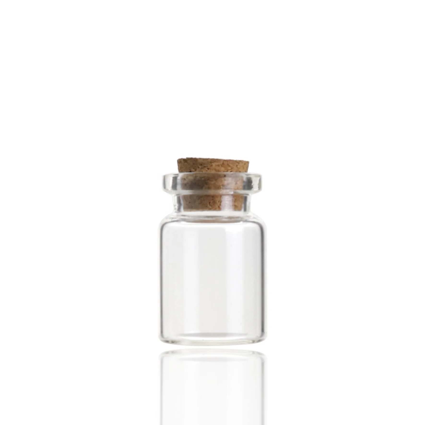 Cork transparent glass packaging bottle 2ml 3ml 4ml 5ml 6ml 7ml 8ml current home decoration bottle with wood lid