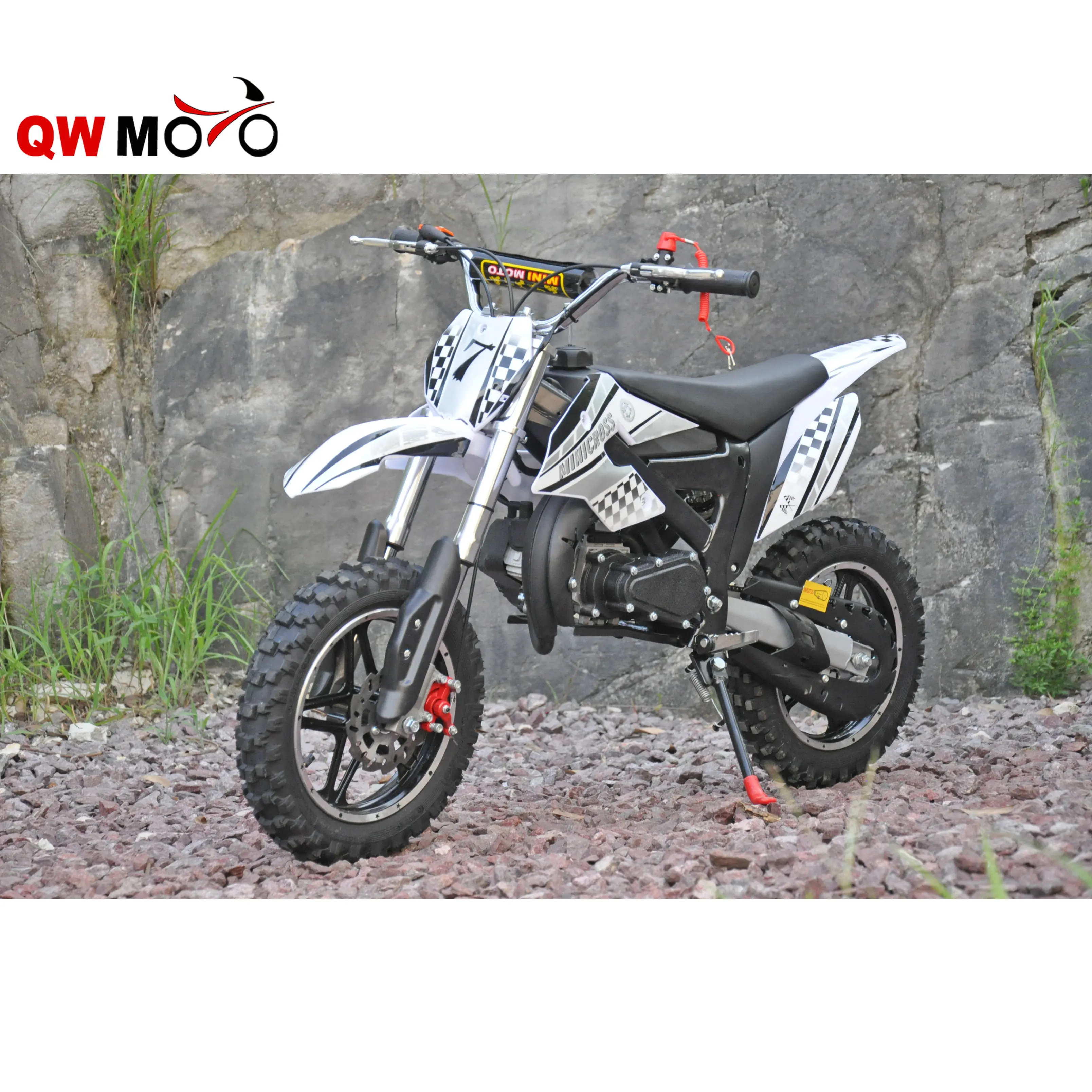 QWMOTO CE  2019 49cc 50cc 2 stroke gas mini cross dirt bike for sale QWMPB-02A