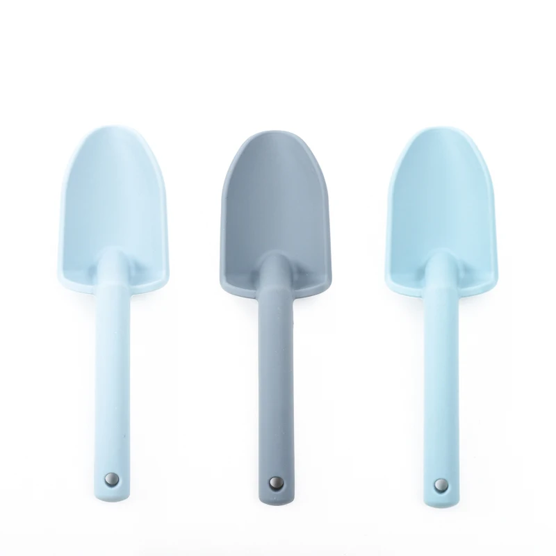 BPA Free Kids Silicon Beach Toys Shovel Beach Bucket Set 6pcs Sky Blue Crab Shell Sea horse Sand Molds Castle Silicon Beach Toys