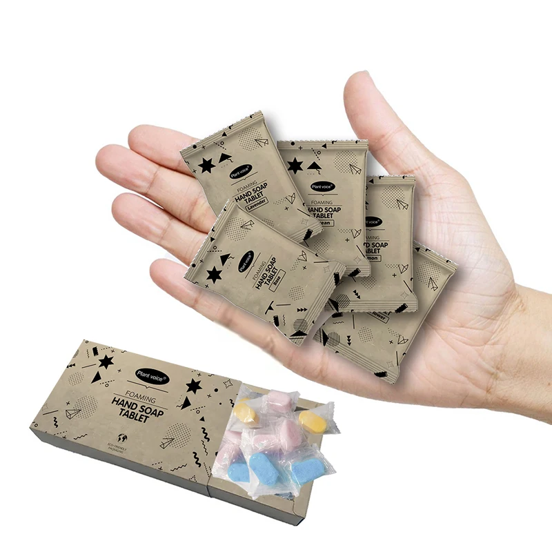 Private Label Dissolving Effervescent vegan hand wash cleaning eco friendly foaming hand soap tablets
