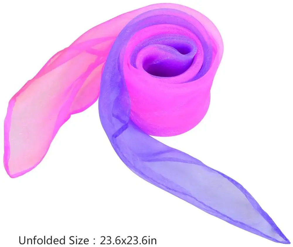 Square Dance Scarves Juggling Scarf Props Magic Silky Scarves Dressing Accessories & Decorations ( Multicolored)