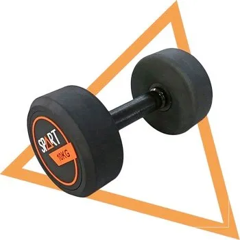 High Quality Wholesale Round Heand Rubber Dumbbell