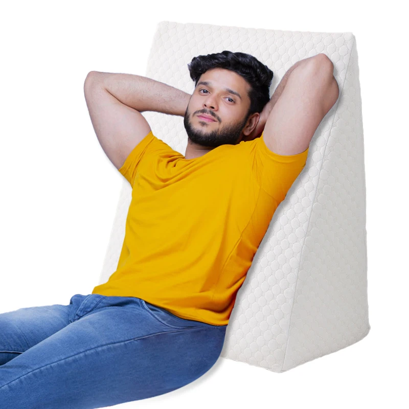 Medical Leg Elevation Relax Neck Back Pain Triangular Wedge Bed Pillow For Acid Reflux