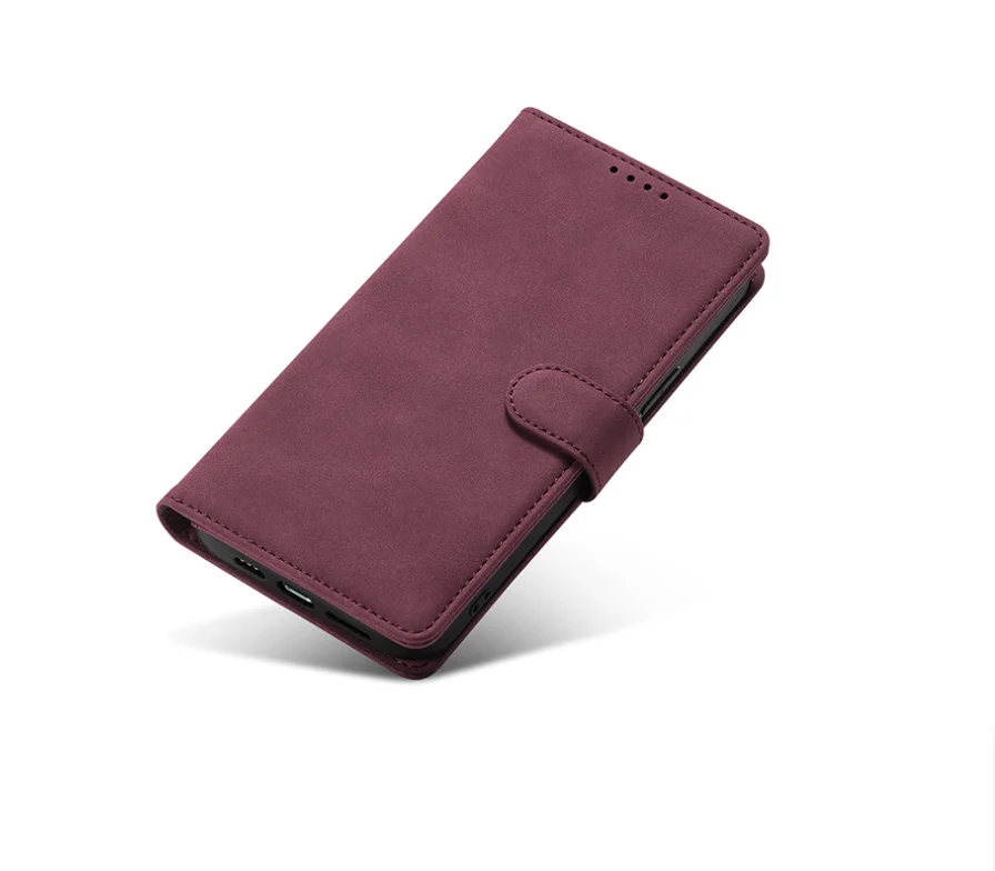 For Samsung S20 Ultra Matte Magnetic Flip Leather phone case For A52 holder case  For Wallet Phone Case