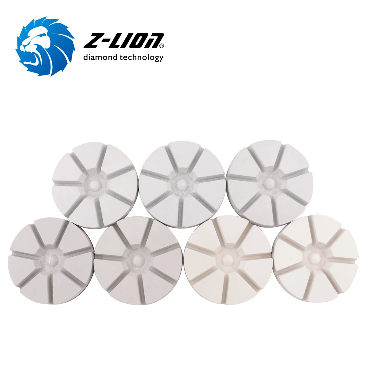 ZL-16AD 3 Inch Dry Diamond Polishing Pad Concrete Polishing Pads Resin Bond White Dry Concrete Floor Diamond Polishing Puck