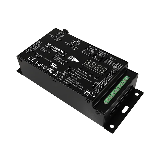 DMX RDM 5 канал 3pin XRL Высокая Частота ШИМ декодер/мастер SR-2108B-M5-3