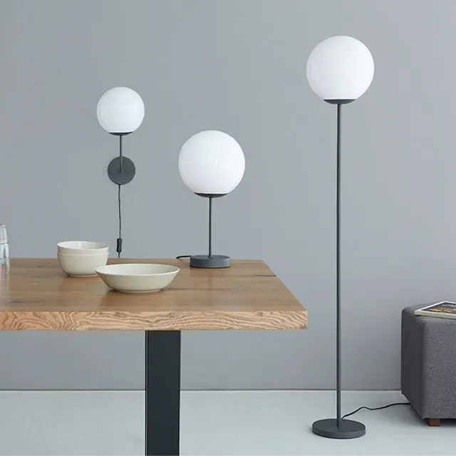 New Classical home deco design living and study room milk white  glass marble single ball table lamp HT82191T-1T