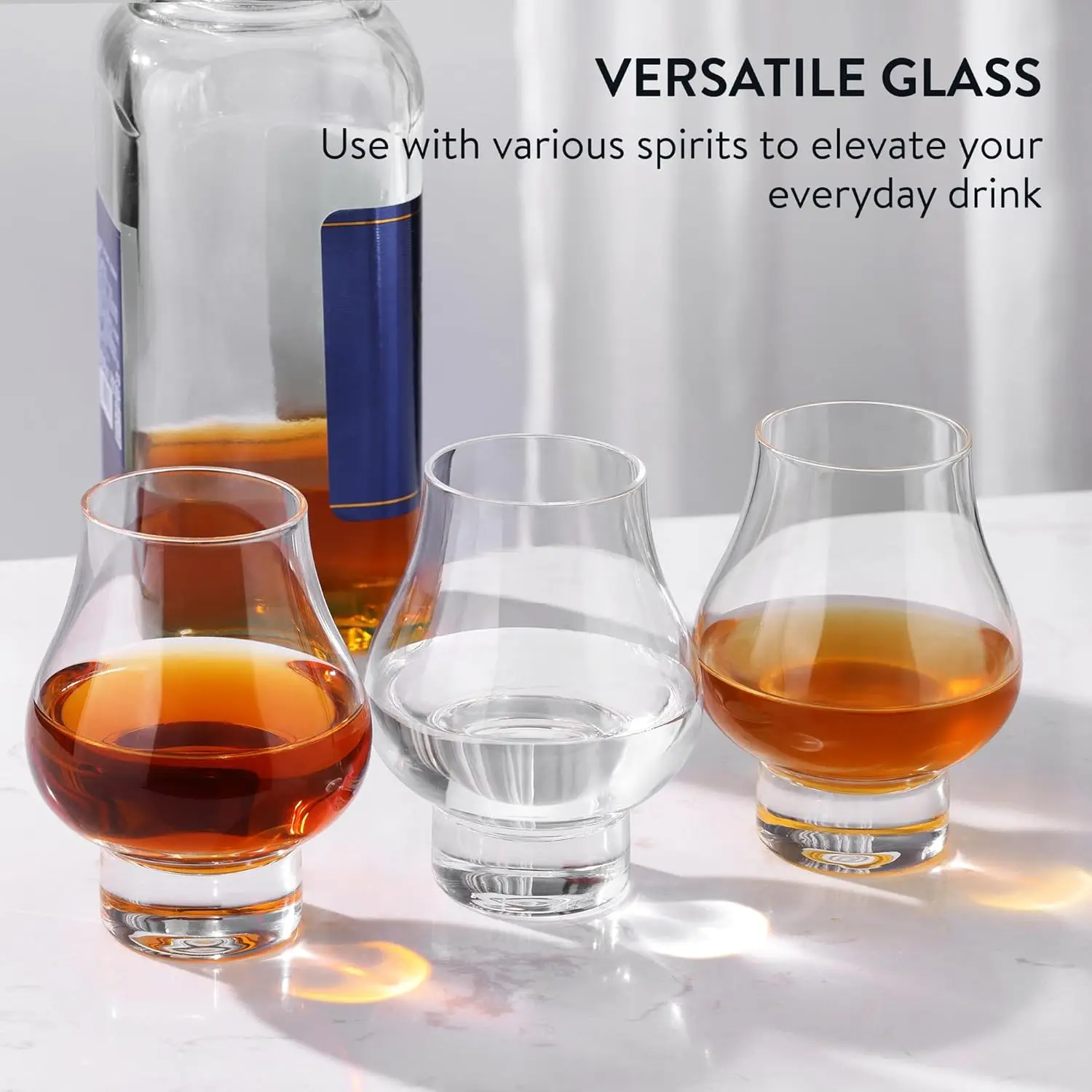 Creative pot-bellied 120ml professional tasting glass mini glass tulip whiskey shot glass