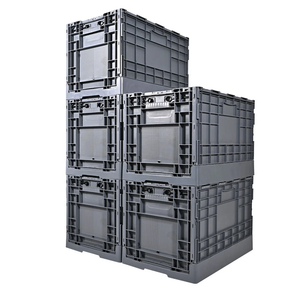 Складная пластиковая сетчатая коробка для хранения ящиков складные пластиковые ящики продажи 6040 80 л 120 кг 600*400*90 мм