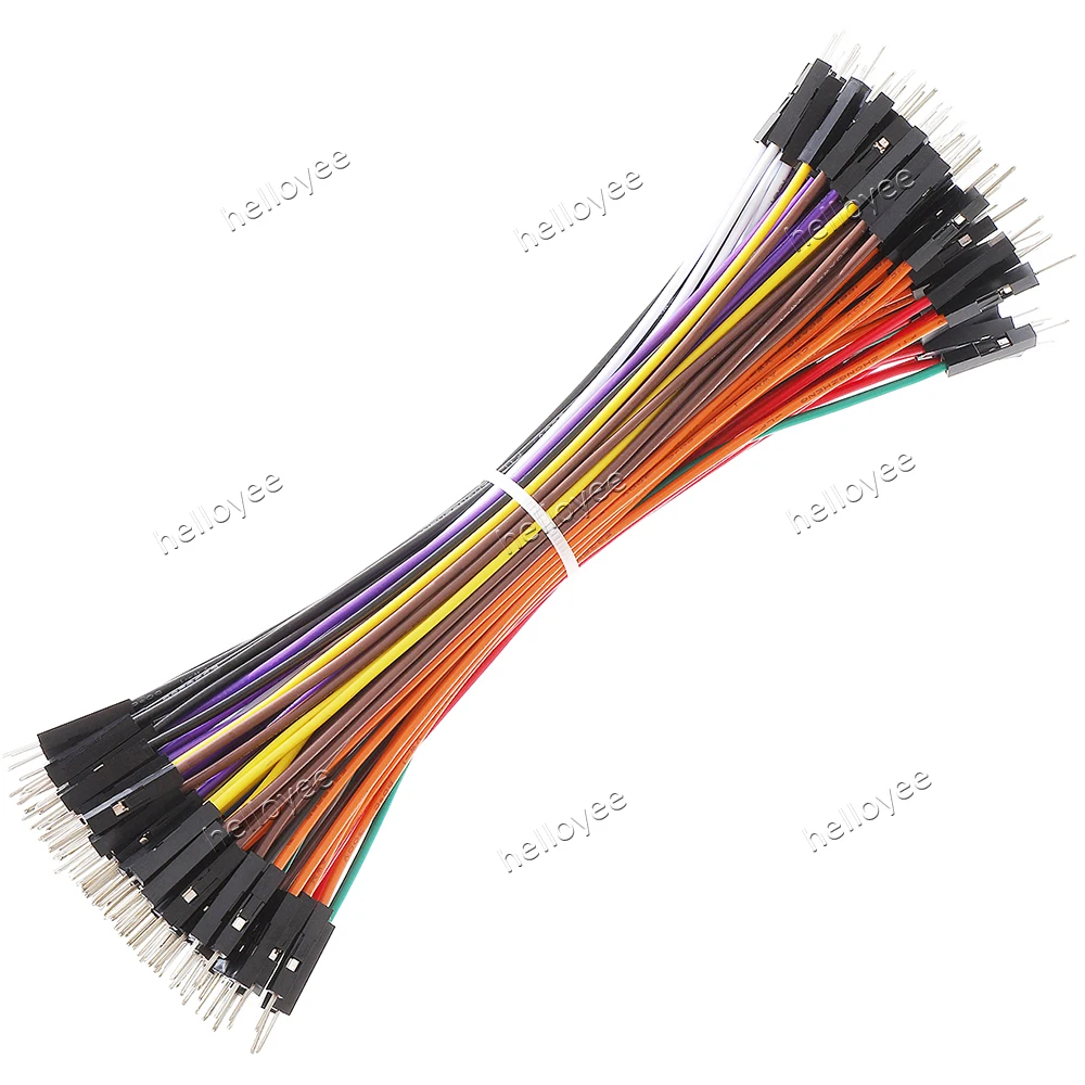 15cm / 6' Breadboard Jumper Wires 20AWG Male To Male Jumper Wires Cables of Square Head 0.1' And Pack of 120pcs