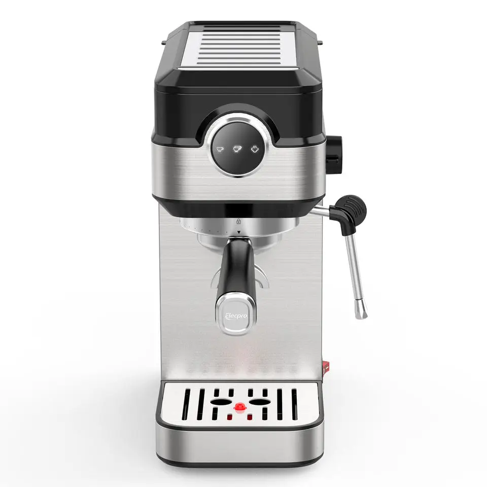 SS Cover Espresso Coffee Machine Easy Control 20 bars Pressure Gauge Stainless Steel Body Italian