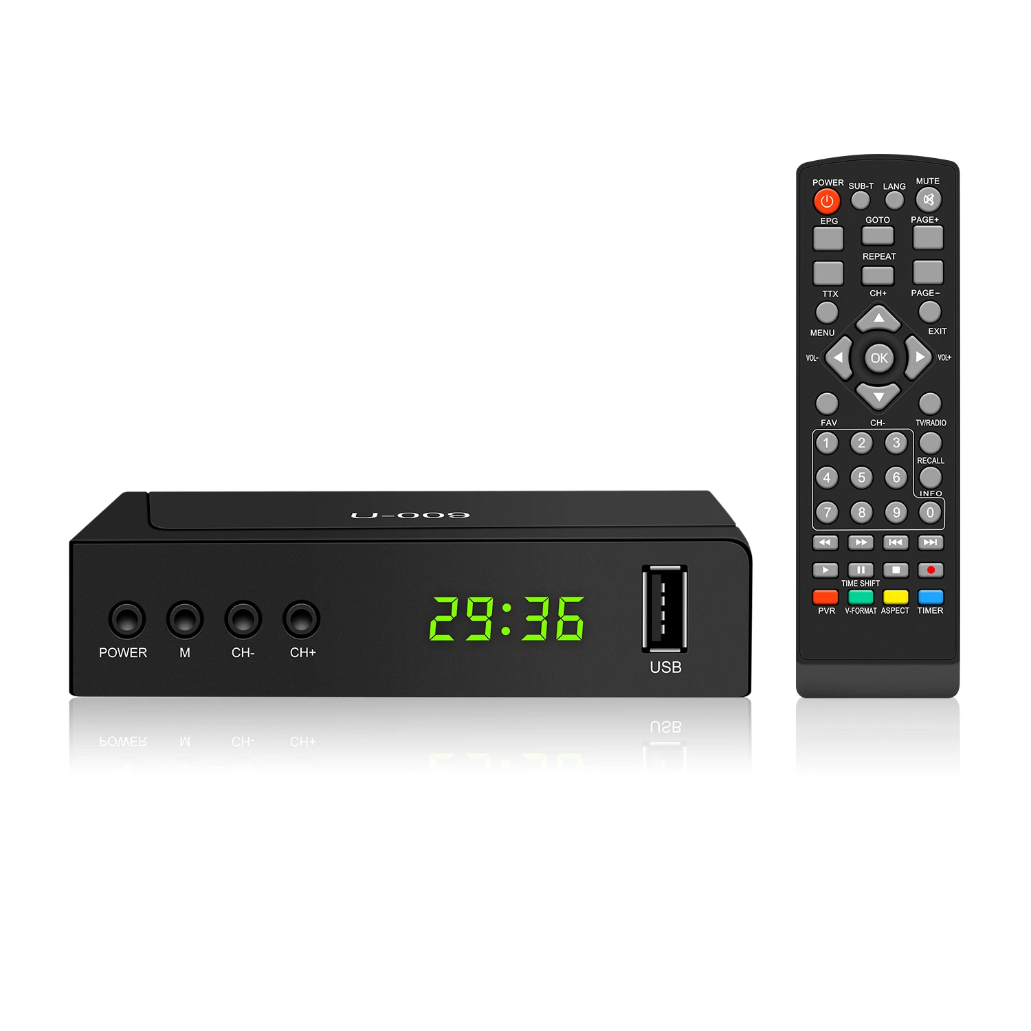 2021JUNUO Китай Индонезия dvb t2 фабрика OEM full hd декодер каналов кабельного телевидения компьютерной приставки к телевизору dvb-t2 поддержка EWS