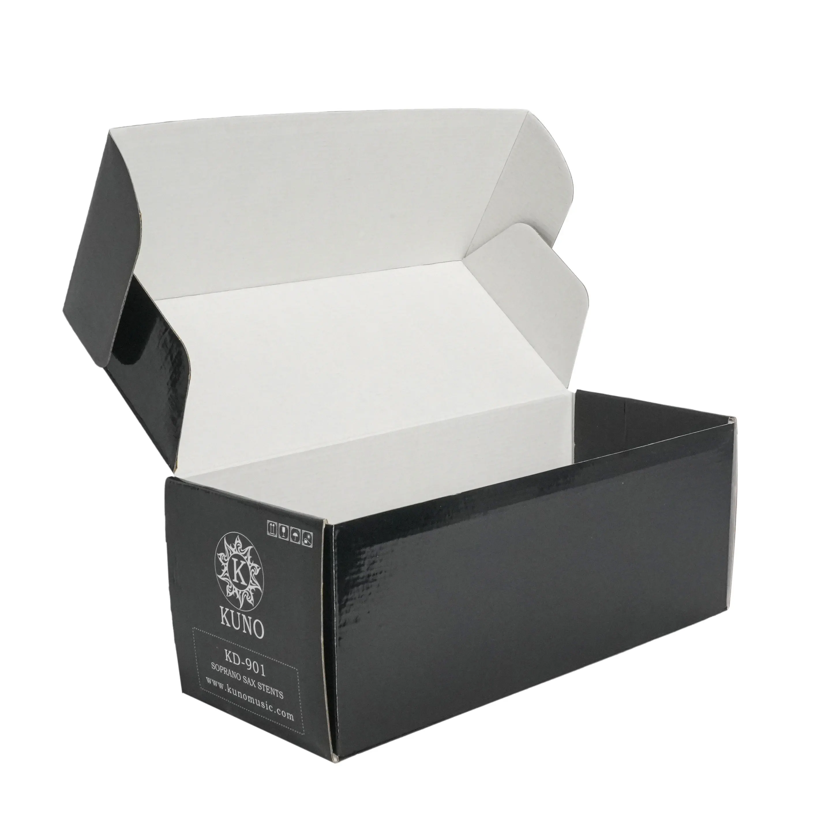 Manufacture customized Logo Black hard mobile phone support Packing Small holder corrugated paper boxes
