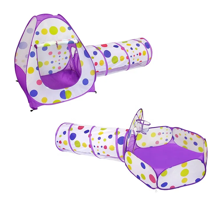 indoor and outdoor 3 in 1 pop up playhouse for children play tent with tunnel