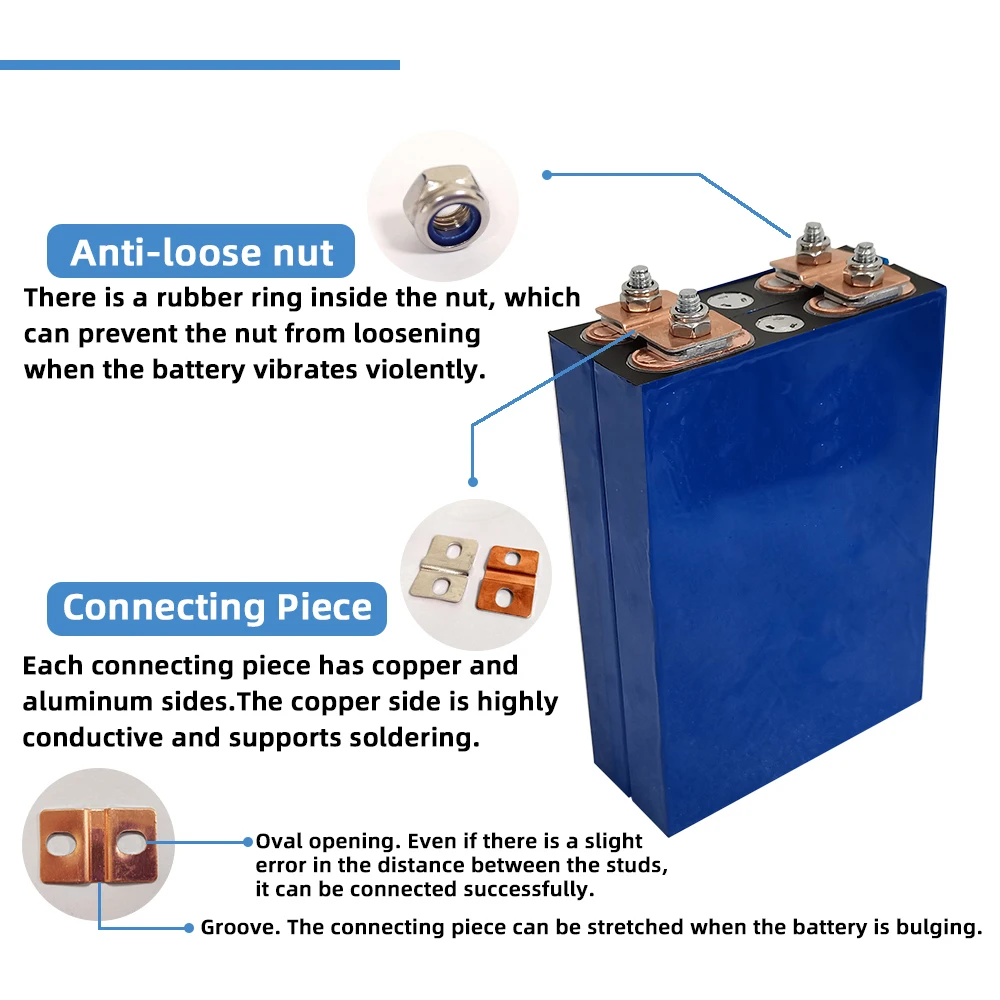 EV battery Solar lamp battery 3.2 V 20Ah 21Ah 22Ah 23Ah 24Ah Prismatic 3.2V LiFePO4 Lithium battery Cells with stud