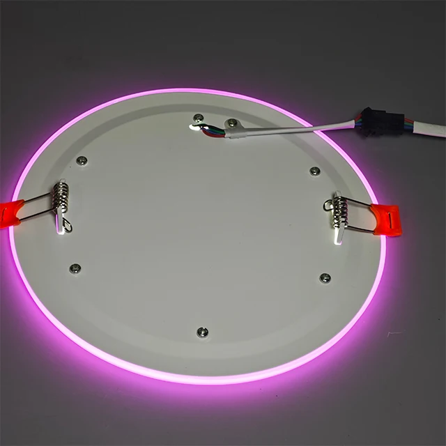 Двухцветные потолочные светильники 3 Вт 6 12 18 24 RGB встраиваемые светодиодные панели