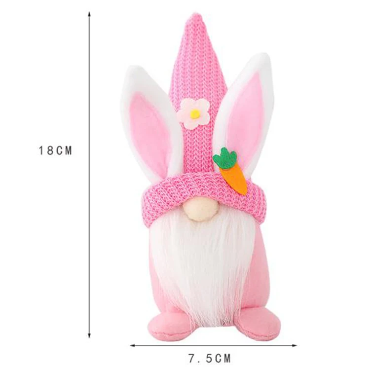 Table Ornaments Decoration Easter Gnomes Dolls Bunny Dwarfs Spring Gifts Swedish Tomte Elf Rabbit Bunny Plush Toys