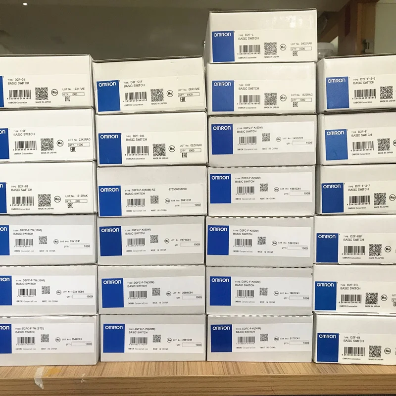 New Original China 100% D2FC-F-7N(10M) Computer mouse micro switch 10 million clicks 0.74N DIP-3 mouse button