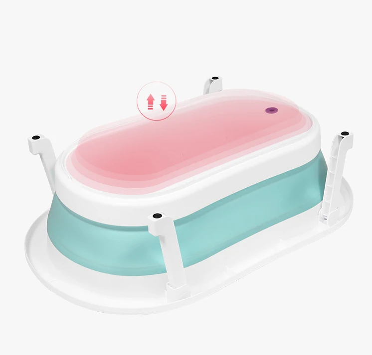 Lovely Design Plastic infant Folding Bathtub Wholesales Bathing Set Plastic foldable Baby Bath Tub