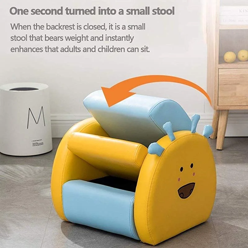 Skycity Cute Mini Furniture folding sofa storage stool Animal Shape PU Animal Stools