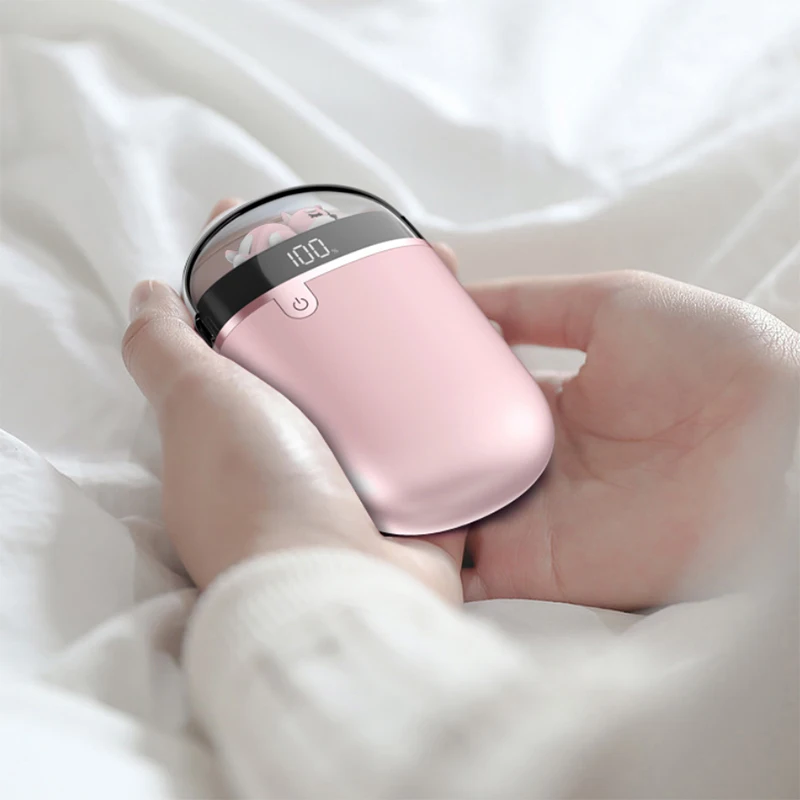 2021 Customized Pink Mini Pocket Cartoon Hand Warmer 3 In 1 Neck Hand Warmer 5000mah Type C Usb Power Bank