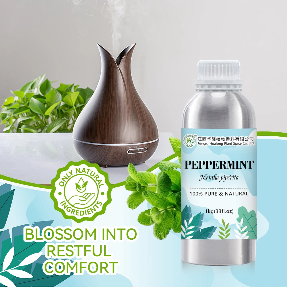 Indian Peppermint Essential Oil Organic for Pain Reliever, Hair Treatment - 100 Pure Natural Herbal Mint Leaf Extract | Bulk 1kg