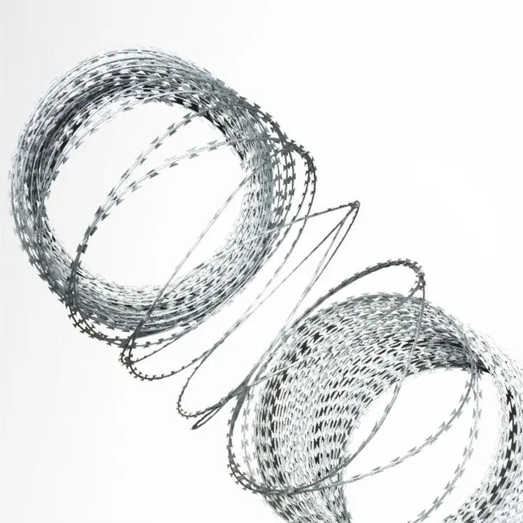 Manufacturer Galvanized Razor Wire concertina hot dipped galvanized razor barbed wire mesh