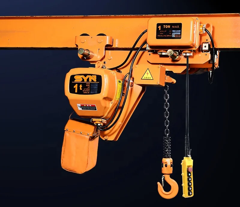 2 ton single chain electric hoist crane hook HHBB Low clearance loop chain electric hoists