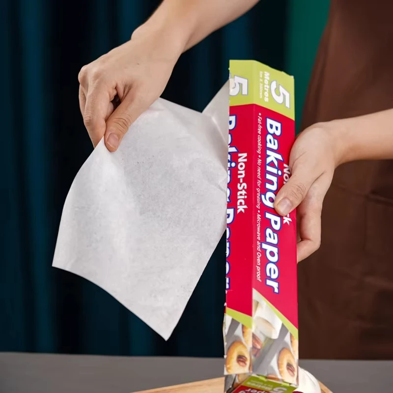 Baking Paper Grease Proof White Brown Silicone Parchment Baking Paper In Roll