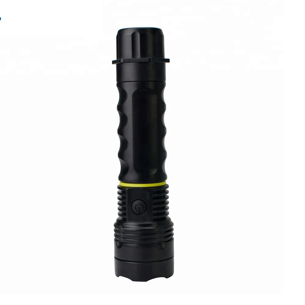 Latest Factory Supply Rubber Torch Light 3*AAA Dry Battery Hammer Knife Tools Led Rubber Flashlight