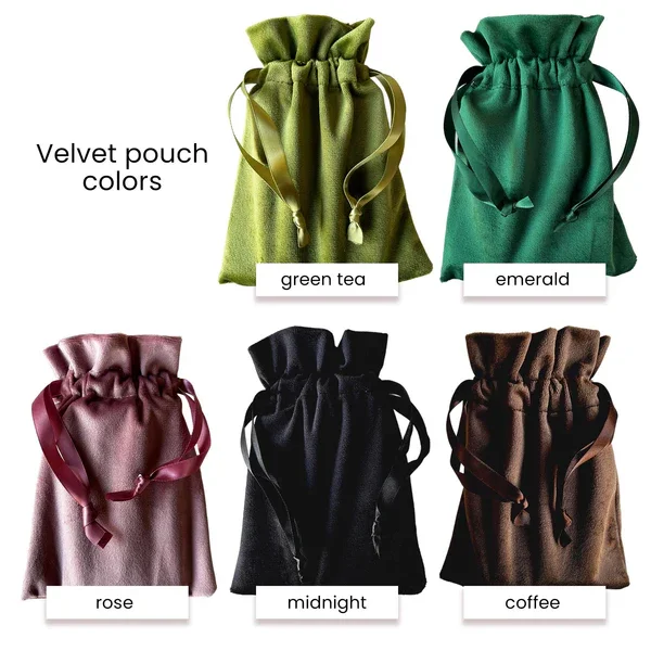 Hot Sale Velvet Gift Bag Watch Pouch With Drawstring Reusable Velvet Ring Earring Jewelry Pouch