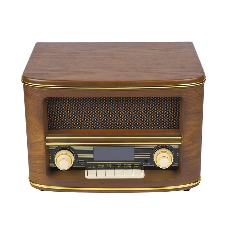 Лидер продаж Настольный встроенный динамик FM AM Деревянный Ретро винтажный радиоприемник портативный cd-плеер с динамиками