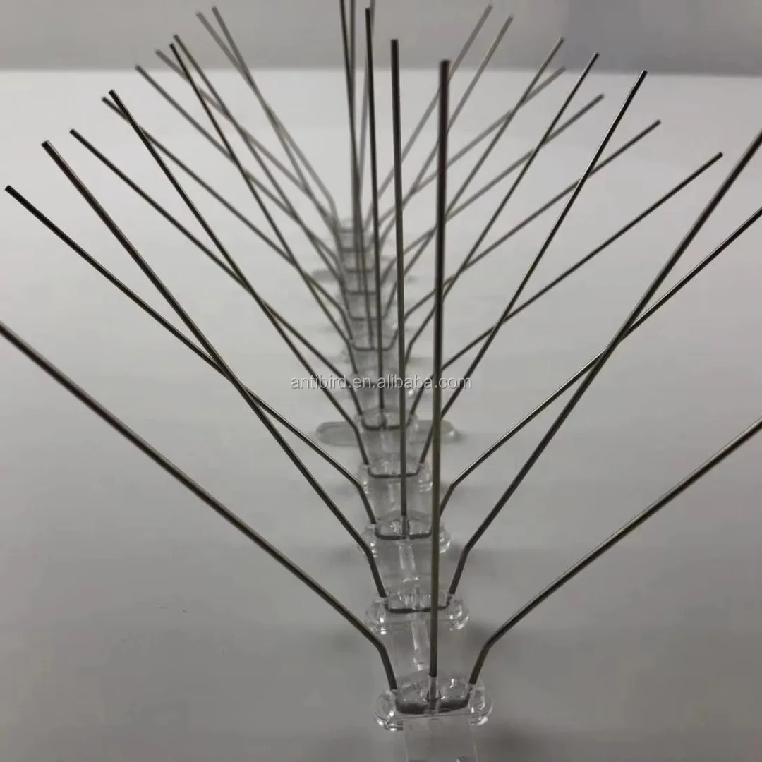 Haierc Wholesale 50 cm Reusable PP Plastic Base Bird Deterrent Spikes Scare Birds For Small Birds Anti Pigeon Pest Control